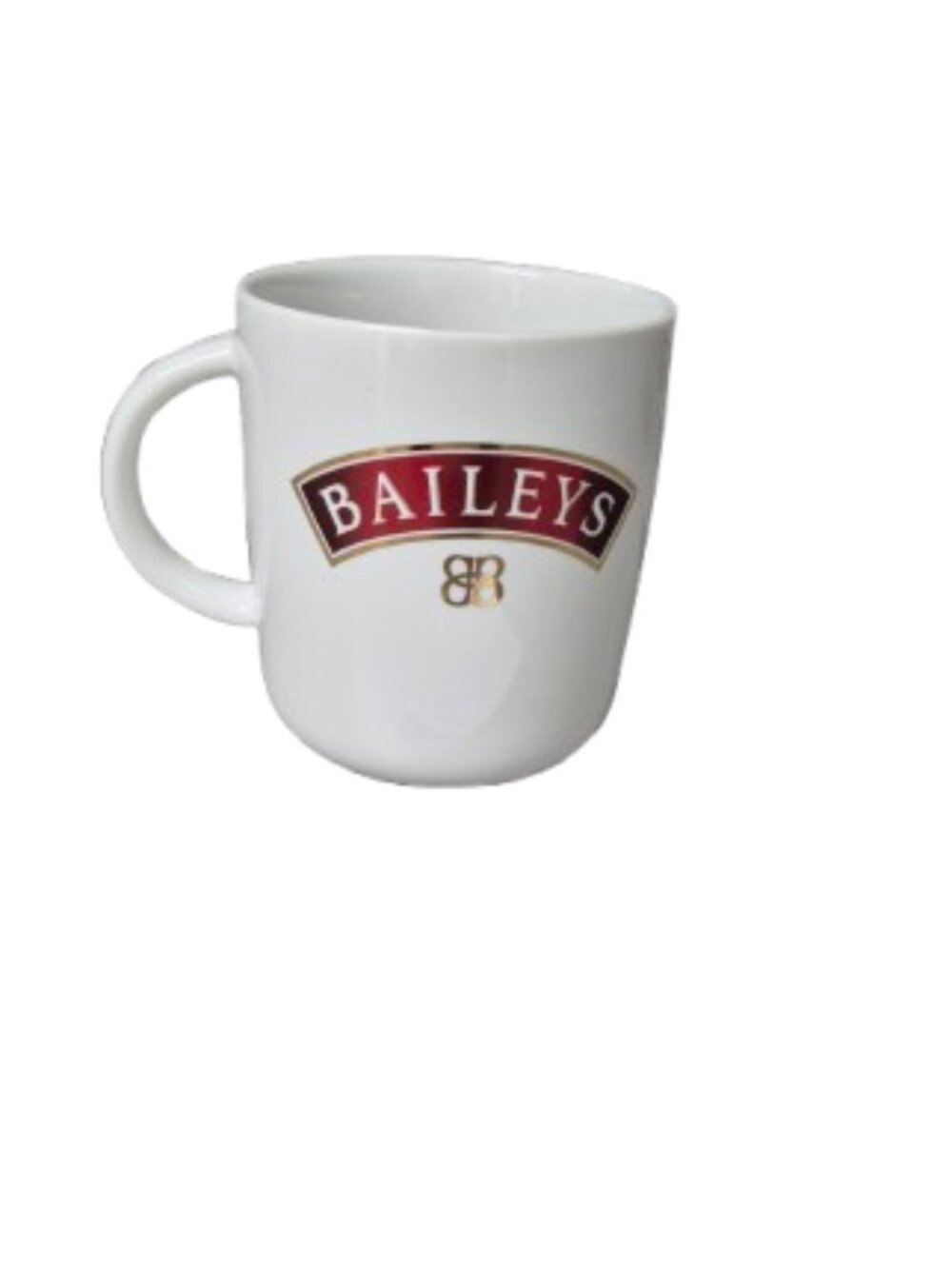 New Baileys Irish Cream White with Red and Gold Logo Ceramic Coffee Tea Cup Mug
